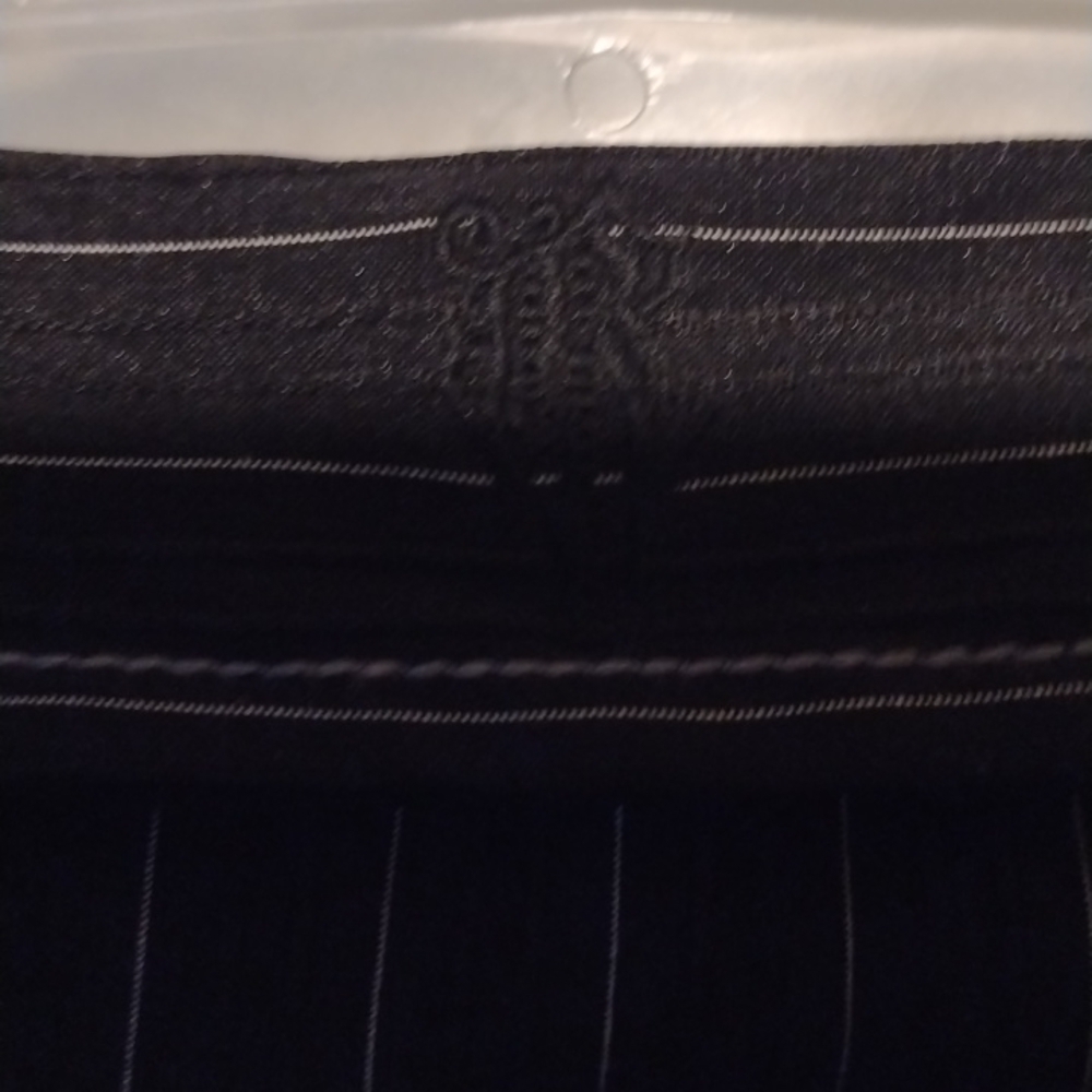 roar men's medium dress shirt size medium black and white white pinstripes - Picture 4 of 11
